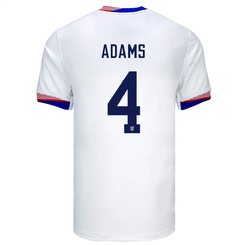 Danxen Kid United States Tyler Adams #4 White Home Jersey 24-26 T-Shirt