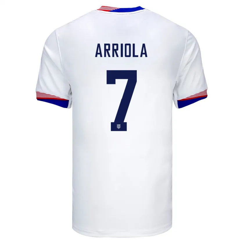 Danxen Kid United States Paul Arriola #7 White Home Jersey 24-26 T-Shirt