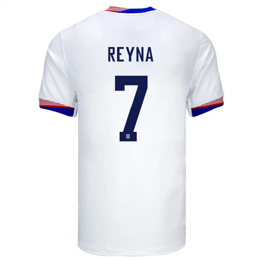 Danxen Kid United States Giovanni Reyna #7 White Home Jersey 24-26 T-Shirt