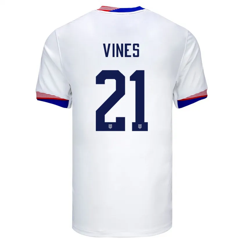 Danxen Kid United States Sam Vines #21 White Home Jersey 24-26 T-Shirt