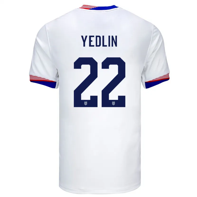 Danxen Kid United States Deandre Yedlin #22 White Home Jersey 24-26 T-Shirt