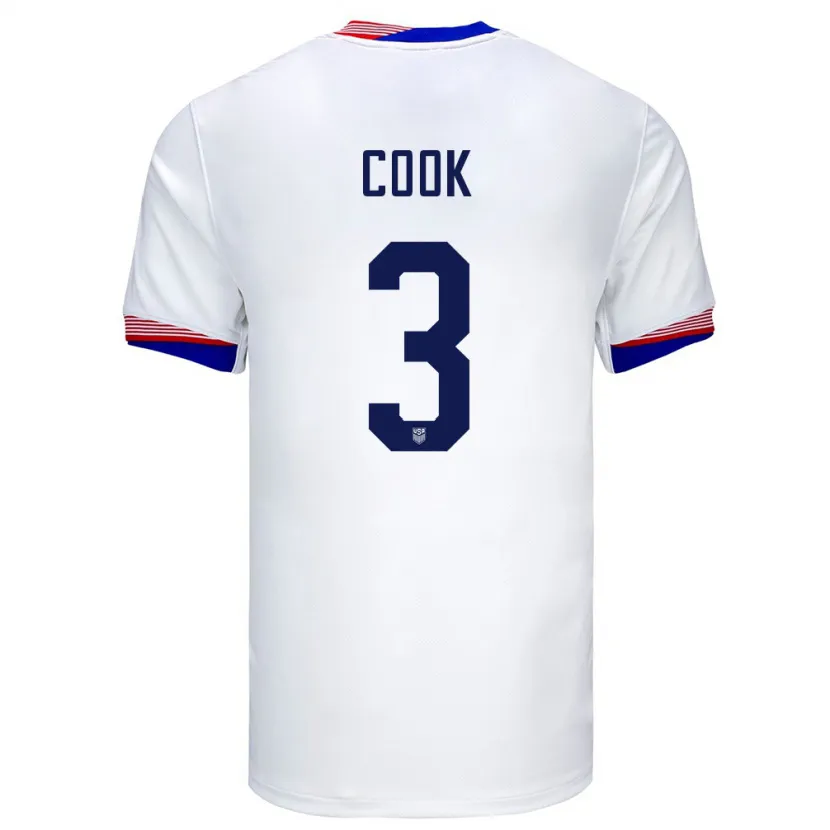 Danxen Kid United States Alana Cook #3 White Home Jersey 24-26 T-Shirt