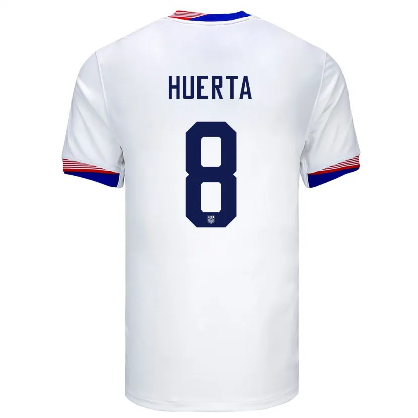 Danxen Kid United States Sofia Huerta #8 White Home Jersey 24-26 T-Shirt