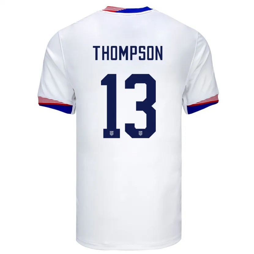 Danxen Kid United States Alyssa Thompson #13 White Home Jersey 24-26 T-Shirt