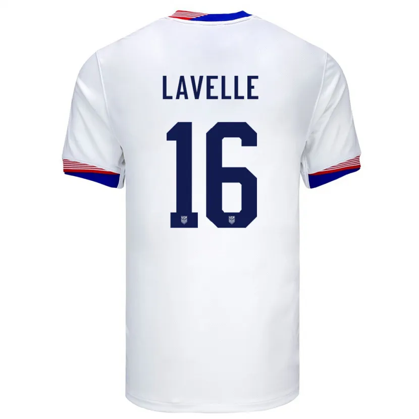 Danxen Kid United States Rose Lavelle #16 White Home Jersey 24-26 T-Shirt