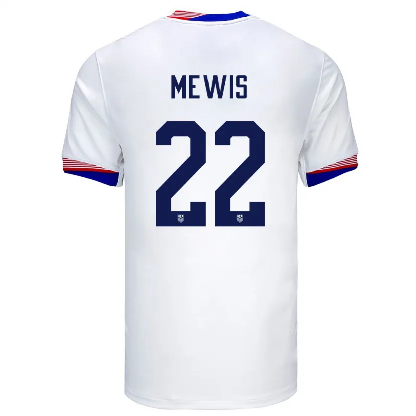 Danxen Kid United States Kristie Mewis #22 White Home Jersey 24-26 T-Shirt