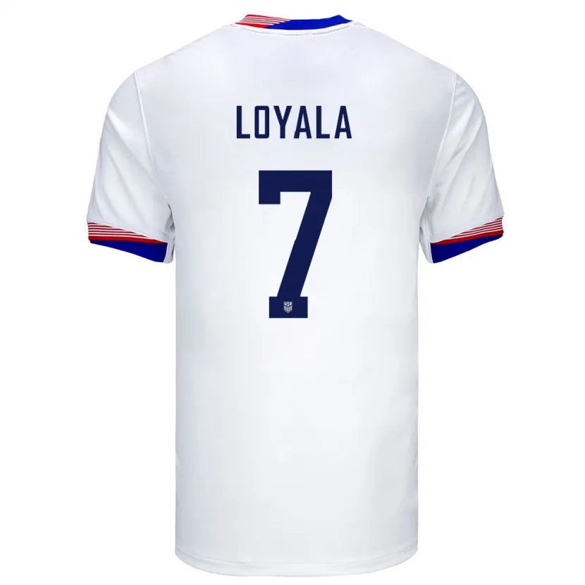 Danxen Kid United States Favian Loyala #7 White Home Jersey 24-26 T-Shirt