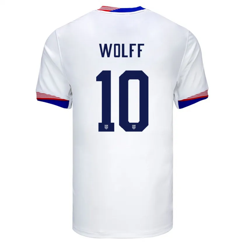 Danxen Kid United States Owen Wolff #10 White Home Jersey 24-26 T-Shirt