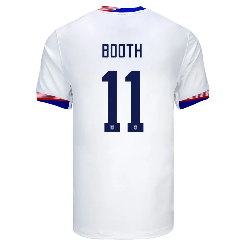 Danxen Kid United States Zach Booth #11 White Home Jersey 24-26 T-Shirt