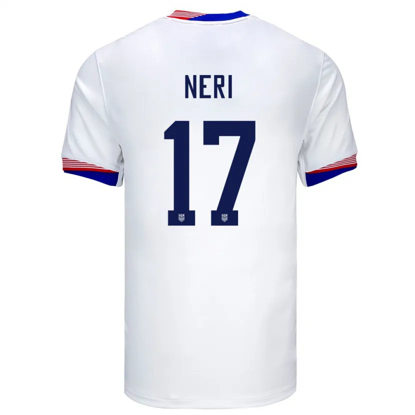 Danxen Kid United States Rodrigo Neri #17 White Home Jersey 24-26 T-Shirt