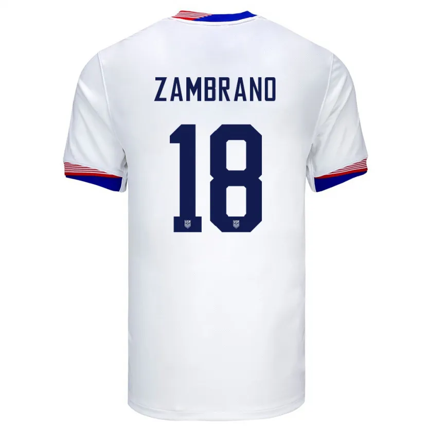 Danxen Kid United States Marcos Zambrano #18 White Home Jersey 24-26 T-Shirt