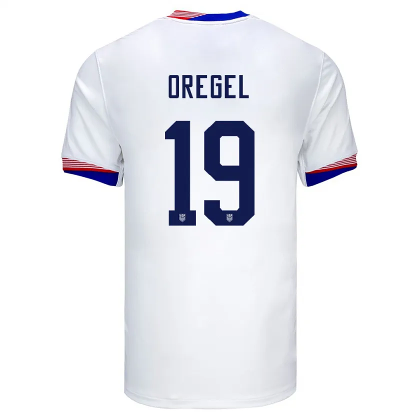 Danxen Kid United States Sergio Oregel #19 White Home Jersey 24-26 T-Shirt