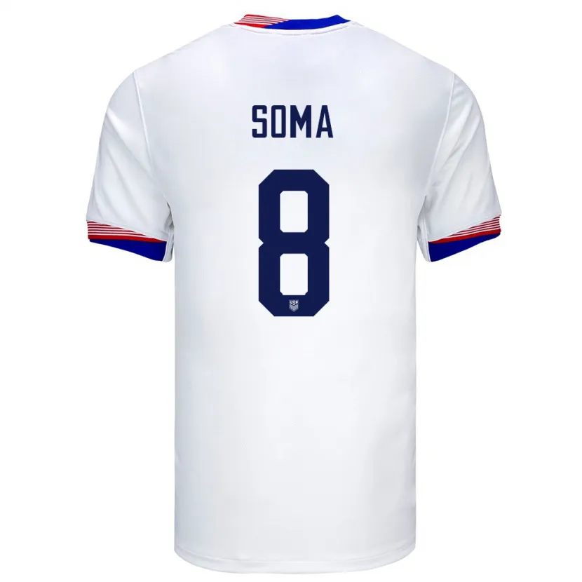 Danxen Kid United States Pedro Soma #8 White Home Jersey 24-26 T-Shirt