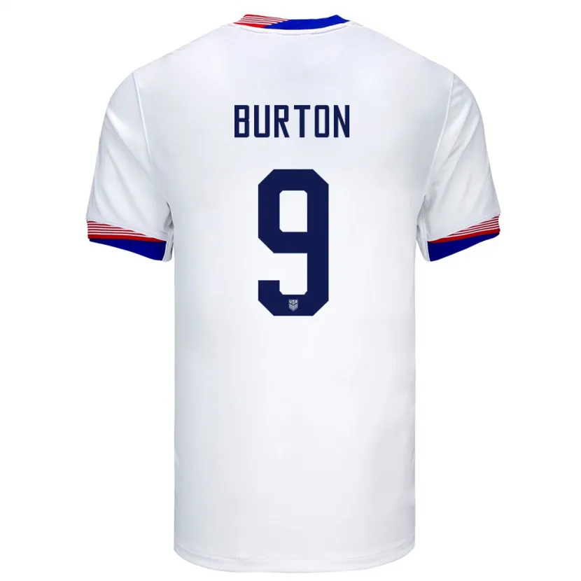 Danxen Kid United States Micah Burton #9 White Home Jersey 24-26 T-Shirt