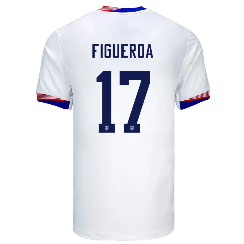 Danxen Kid United States Keyrol Figueroa #17 White Home Jersey 24-26 T-Shirt