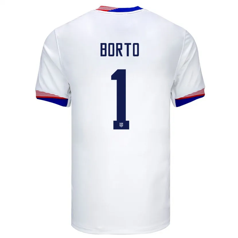 Danxen Kid United States Alexander Borto #1 White Home Jersey 24-26 T-Shirt