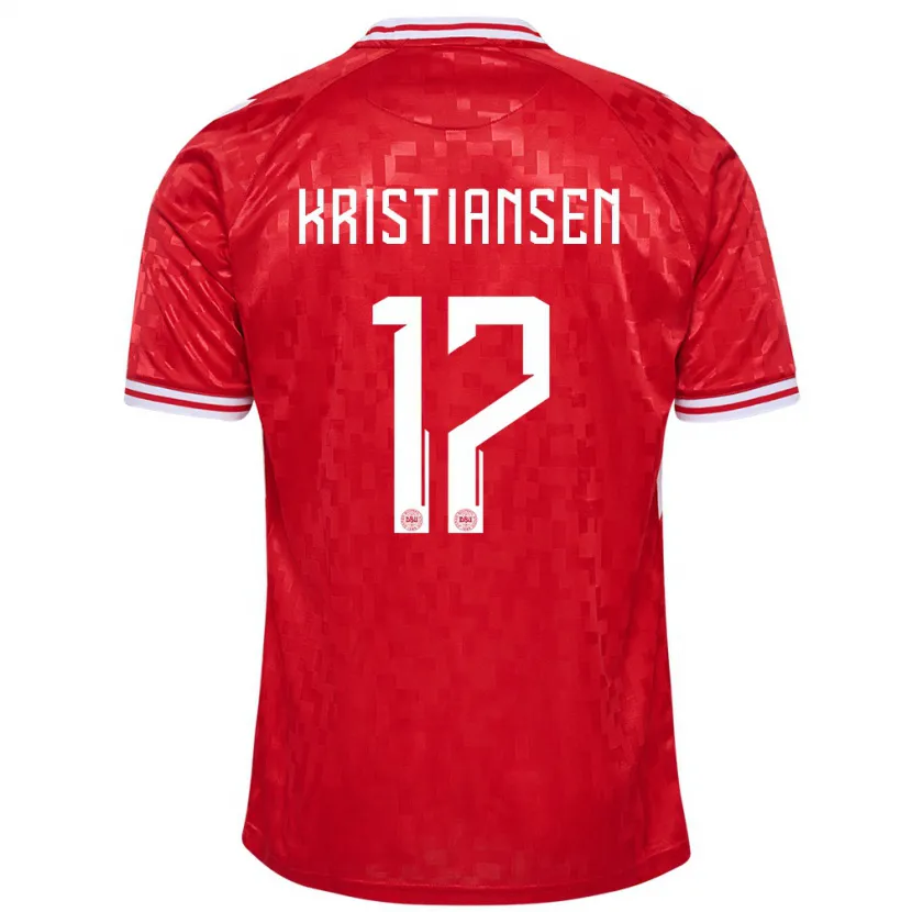 Danxen Kid Denmark Victor Kristiansen #17 Red Home Jersey 24-26 T-Shirt