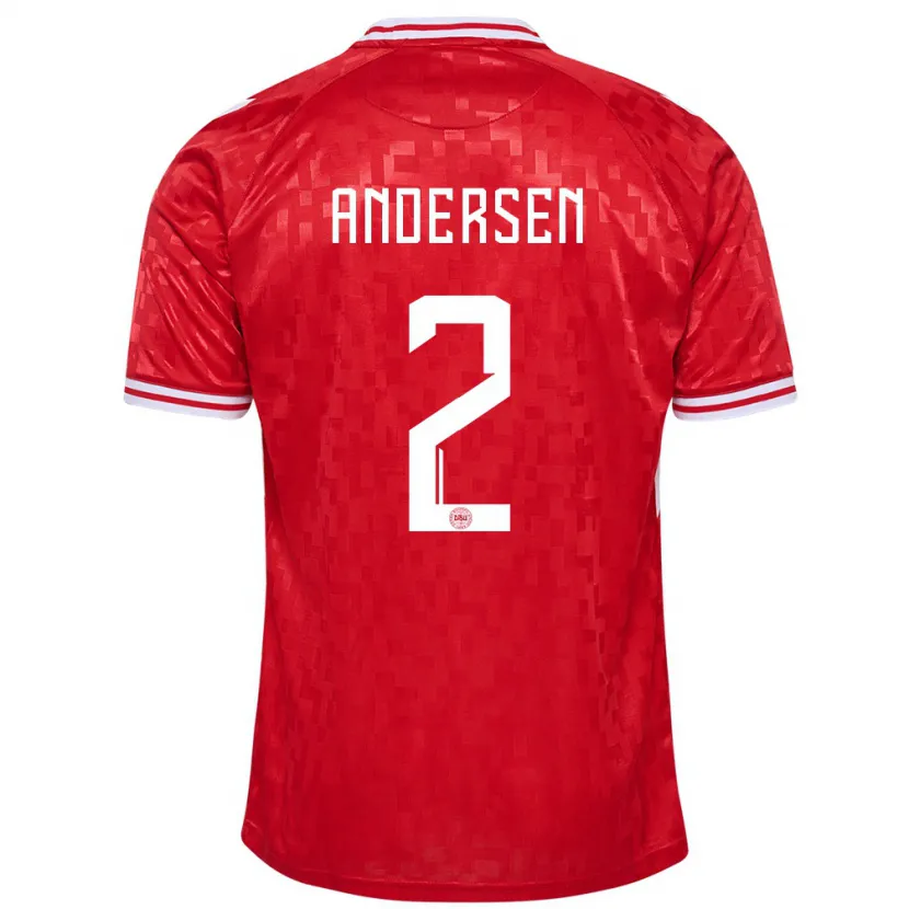 Danxen Kid Denmark Joachim Andersen #2 Red Home Jersey 24-26 T-Shirt