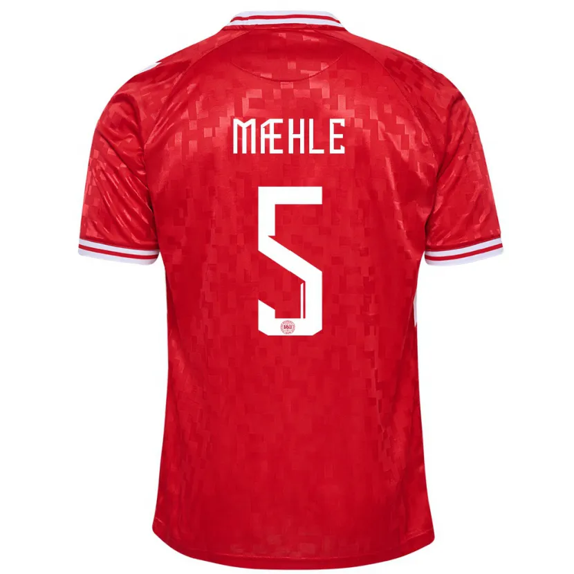 Danxen Kid Denmark Joakim Maehle #5 Red Home Jersey 24-26 T-Shirt