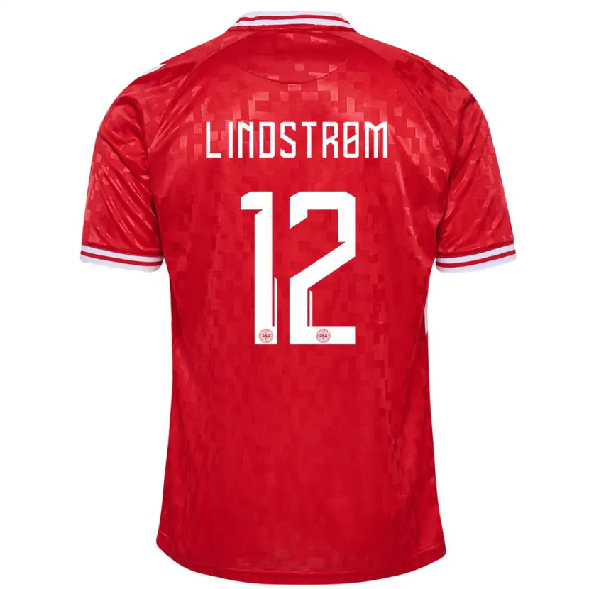 Danxen Kid Denmark Jesper Lindstrøm #12 Red Home Jersey 24-26 T-Shirt