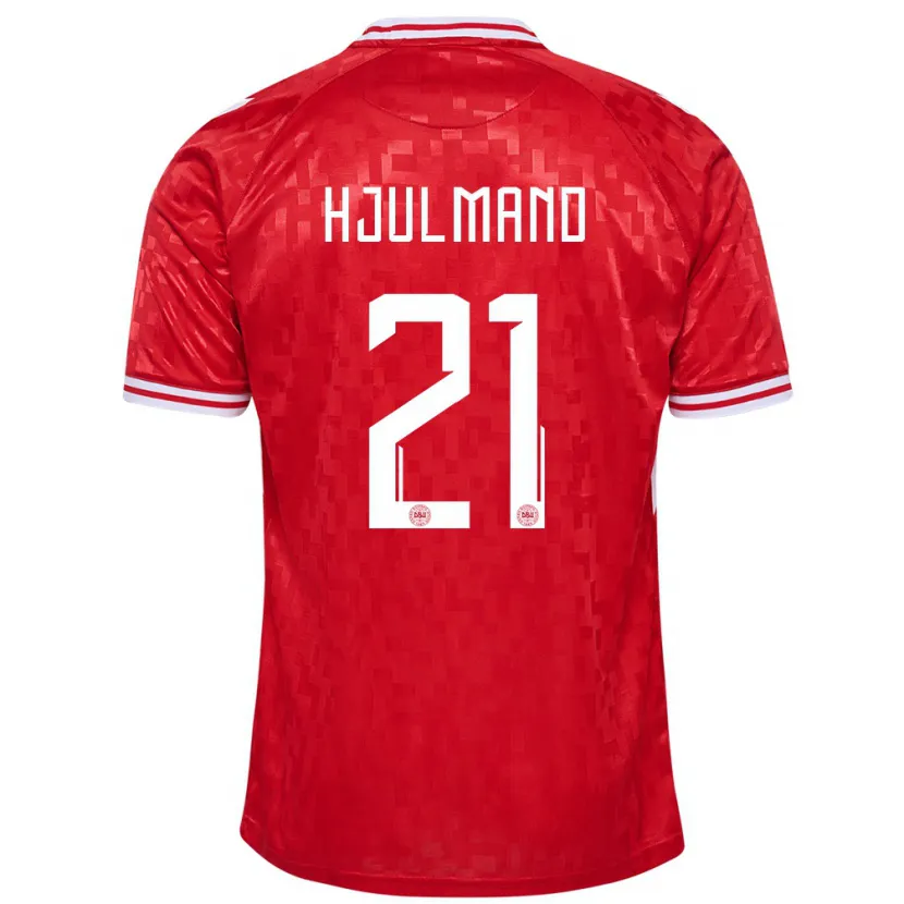 Danxen Kid Denmark Morten Hjulmand #21 Red Home Jersey 24-26 T-Shirt