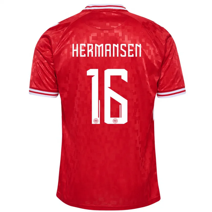 Danxen Kid Denmark Mads Hermansen #16 Red Home Jersey 24-26 T-Shirt