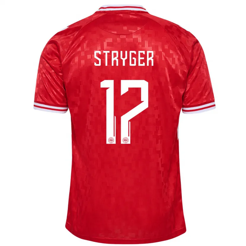 Danxen Kid Denmark Jens Stryger Larsen #17 Red Home Jersey 24-26 T-Shirt