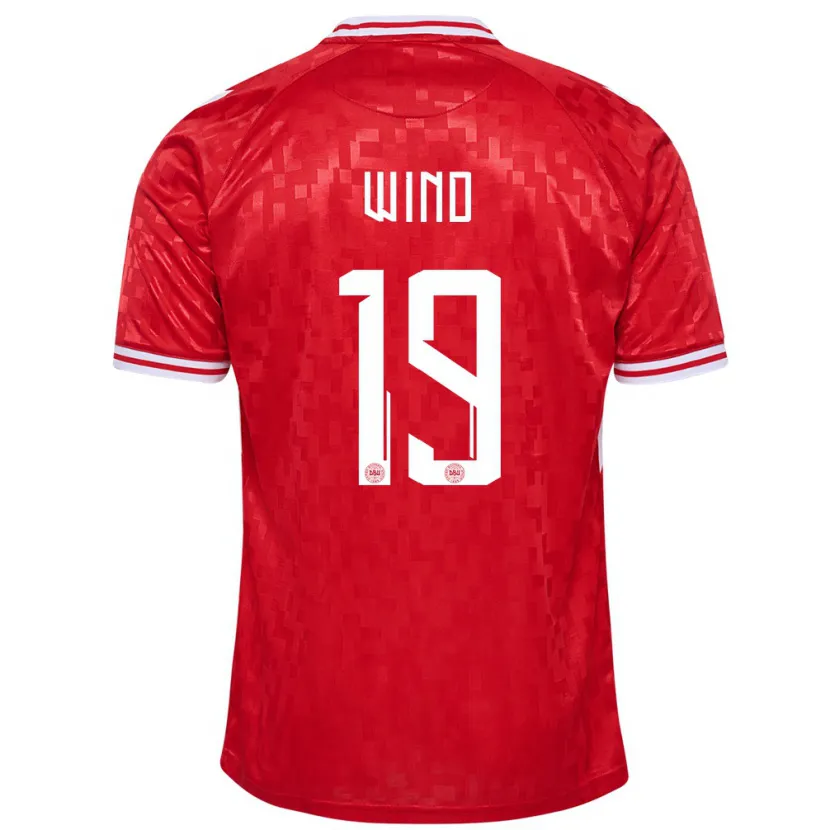 Danxen Kid Denmark Jonas Wind #19 Red Home Jersey 24-26 T-Shirt