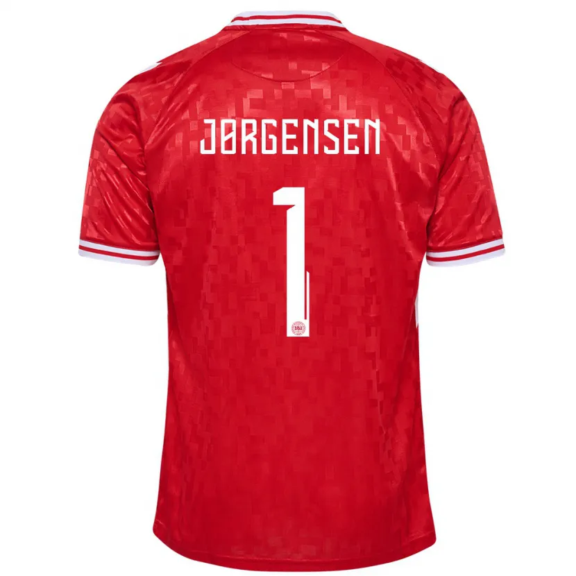 Danxen Kid Denmark Filip Jørgensen #1 Red Home Jersey 24-26 T-Shirt