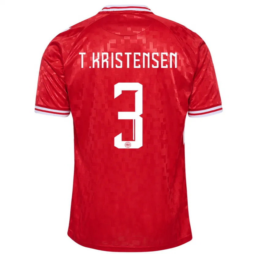 Danxen Kid Denmark Thomas Kristensen #3 Red Home Jersey 24-26 T-Shirt