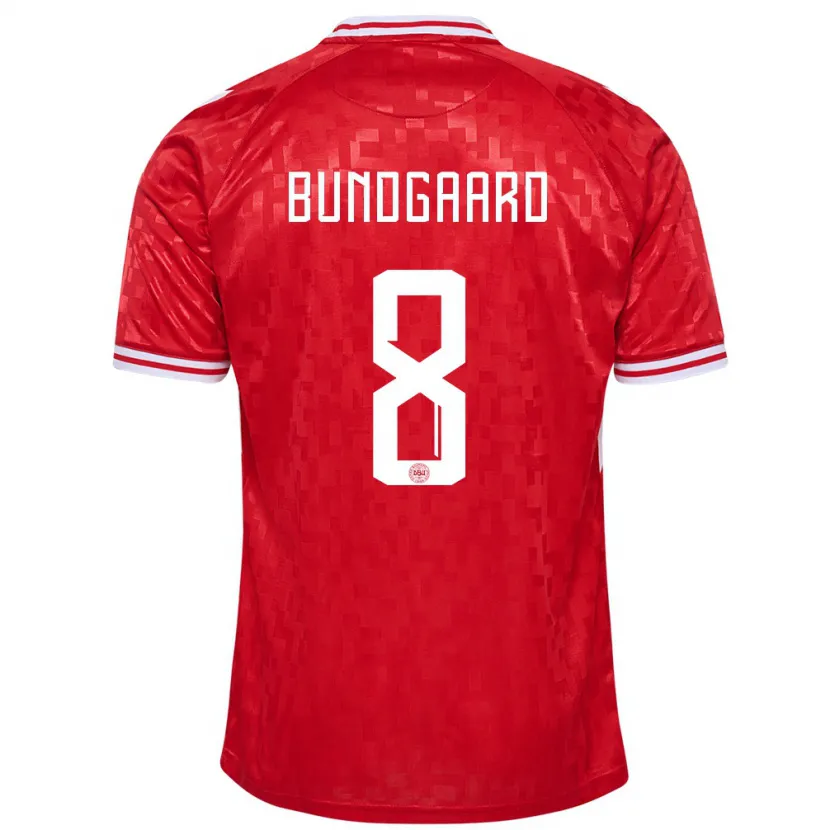 Danxen Kid Denmark Filip Bundgaard #8 Red Home Jersey 24-26 T-Shirt