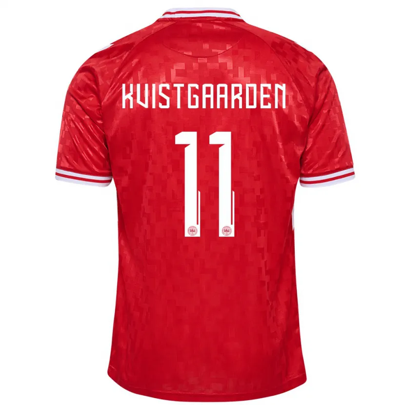 Danxen Kid Denmark Mathias Kvistgaarden #11 Red Home Jersey 24-26 T-Shirt