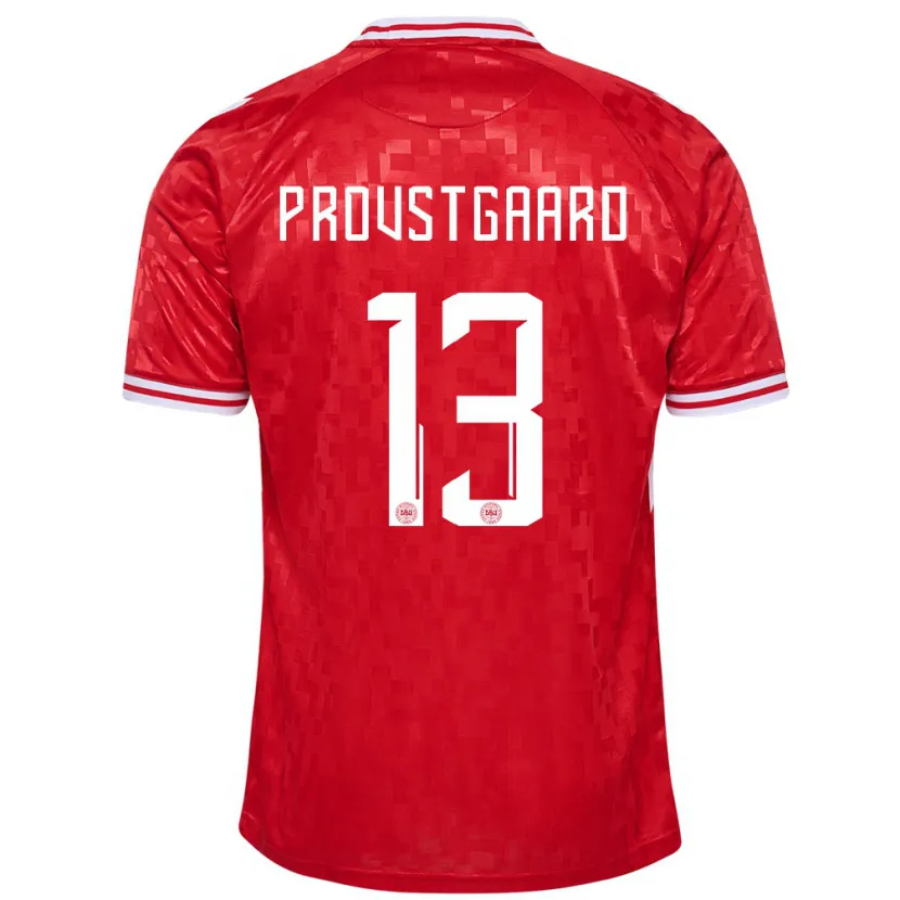 Danxen Kid Denmark Oliver Provstgaard #13 Red Home Jersey 24-26 T-Shirt