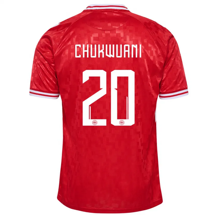 Danxen Kid Denmark Tochi Chukwuani #20 Red Home Jersey 24-26 T-Shirt