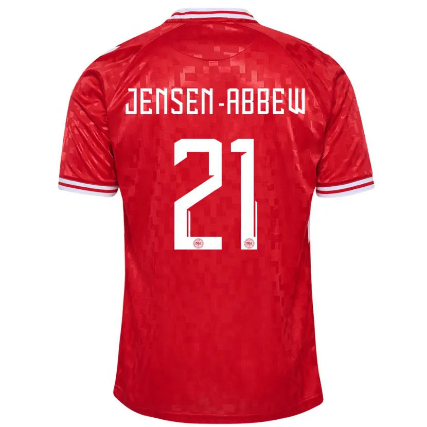 Danxen Kid Denmark Jonas Jensen-Abbew #21 Red Home Jersey 24-26 T-Shirt