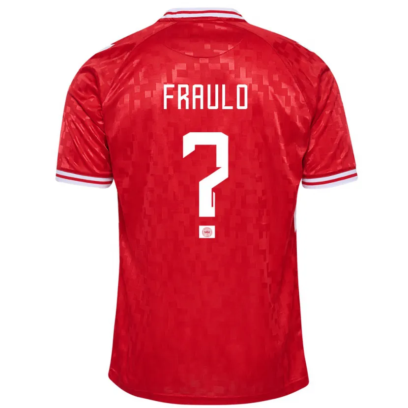 Danxen Kid Denmark Gustav Fraulo #0 Red Home Jersey 24-26 T-Shirt