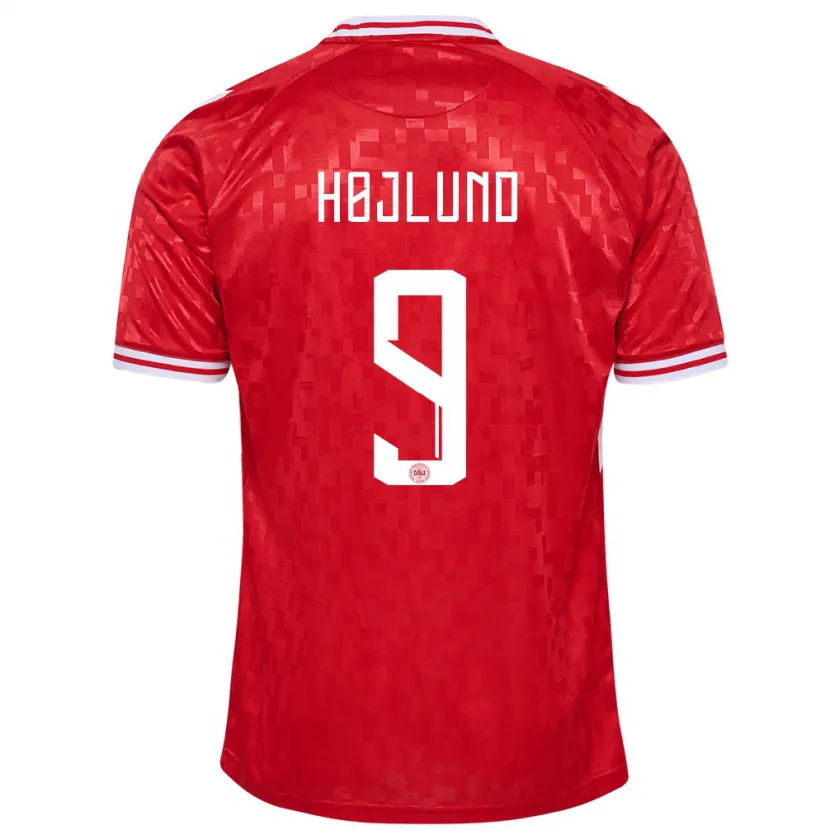 Danxen Kid Denmark Emil Højlund #9 Red Home Jersey 24-26 T-Shirt