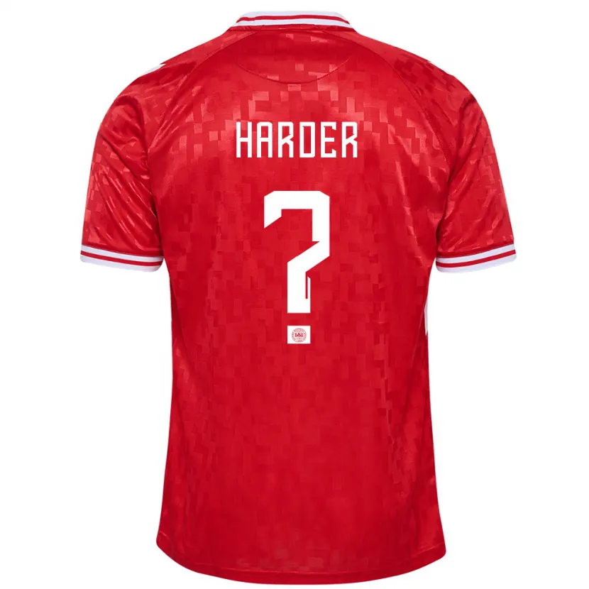 Danxen Kid Denmark Conrad Harder #0 Red Home Jersey 24-26 T-Shirt