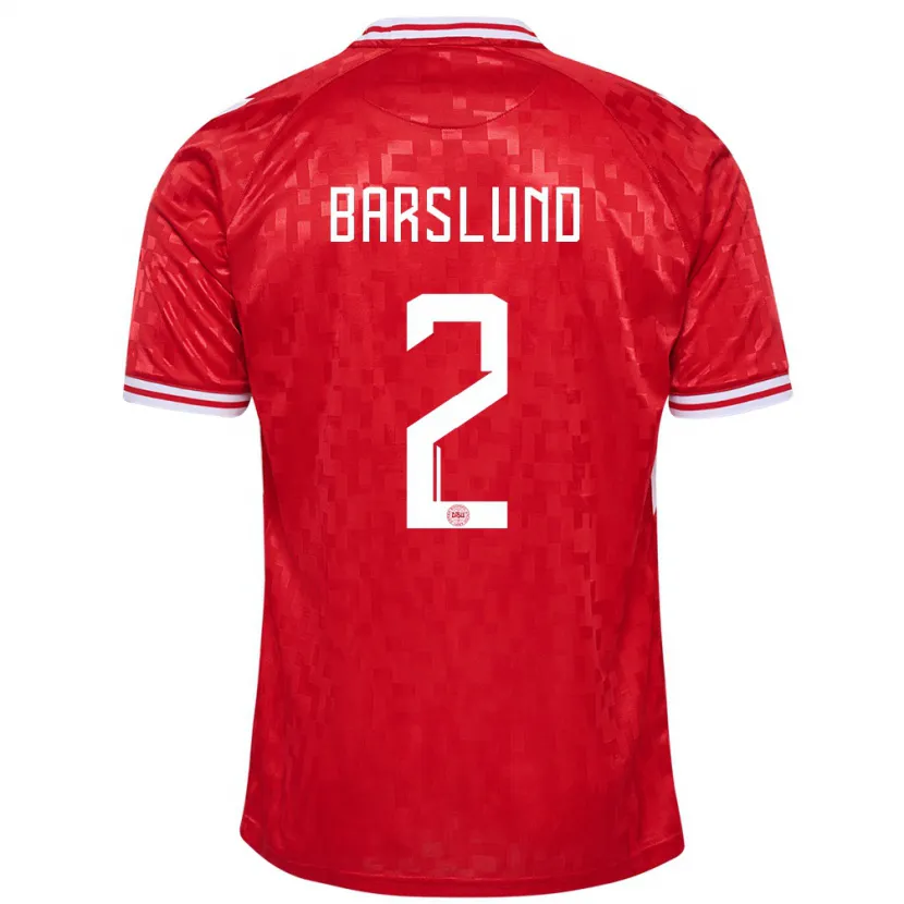 Danxen Kid Denmark Kaare Barslund #2 Red Home Jersey 24-26 T-Shirt