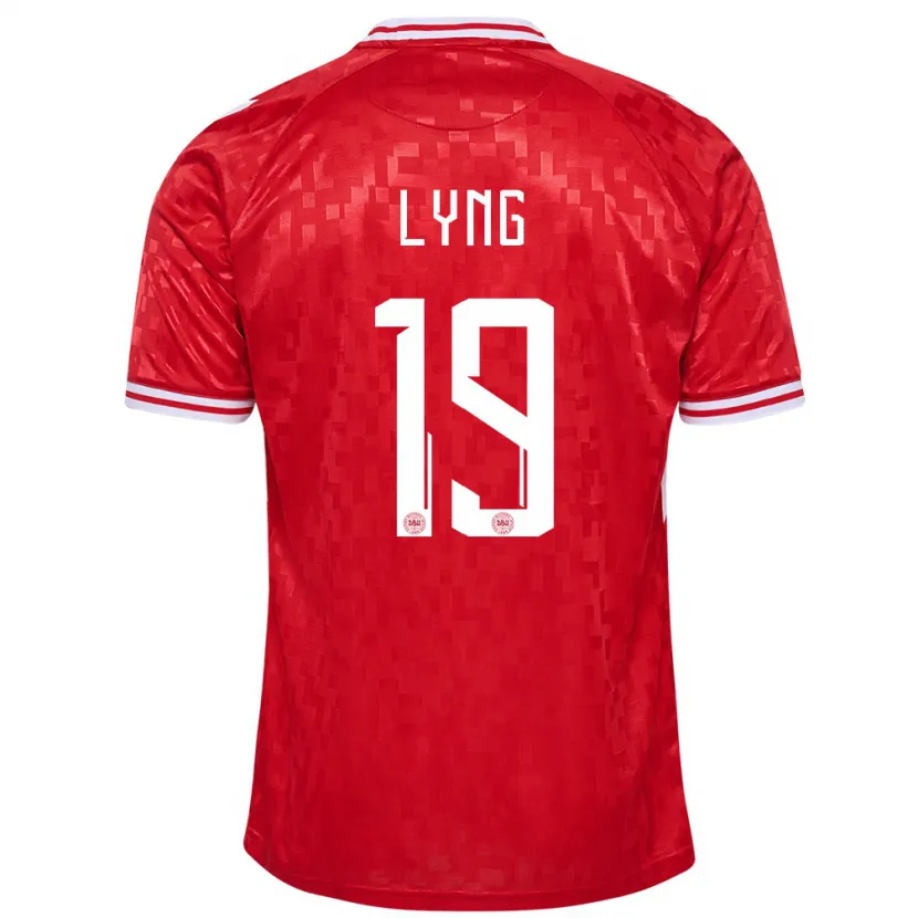 Danxen Kid Denmark Alexander Lyng #19 Red Home Jersey 24-26 T-Shirt