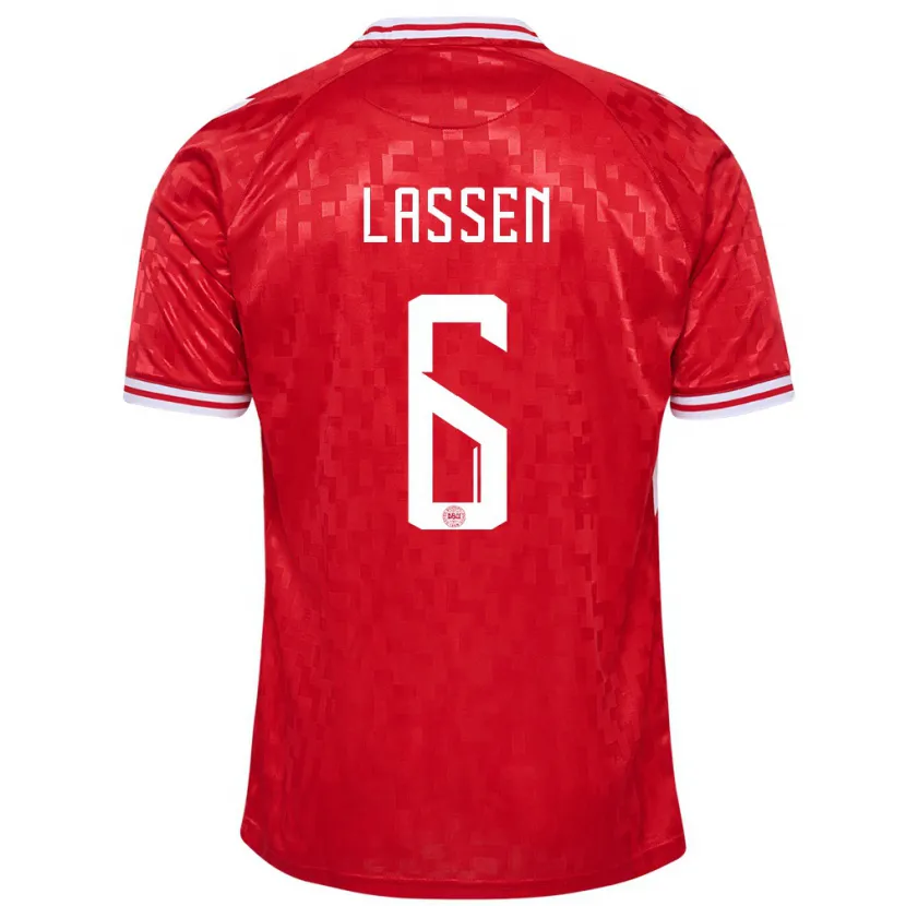 Danxen Kid Denmark Noah Lassen #6 Red Home Jersey 24-26 T-Shirt