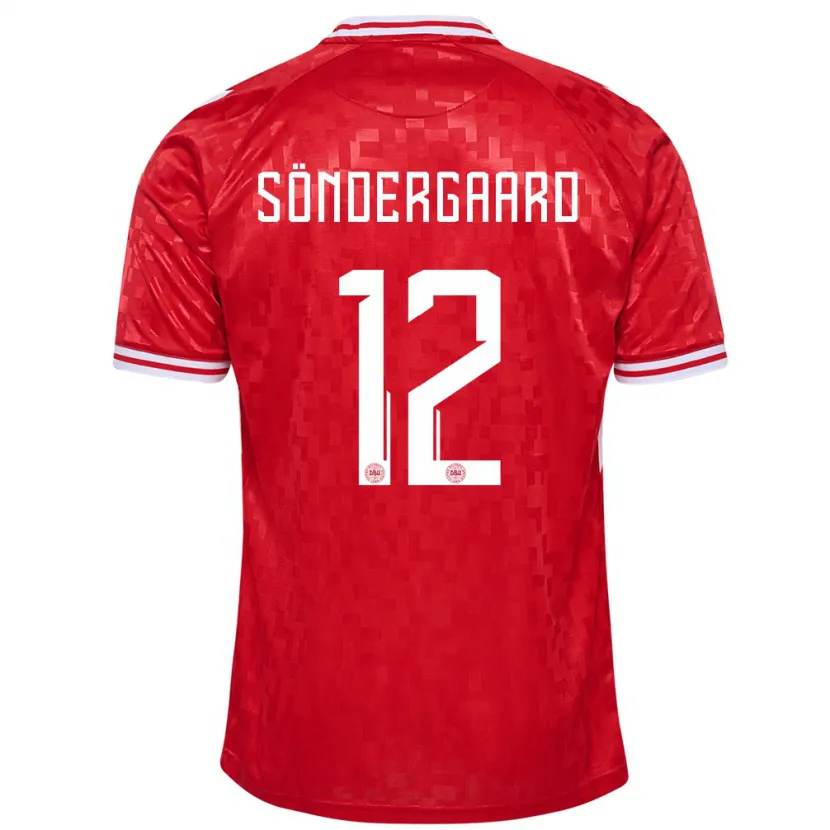 Danxen Kid Denmark Philip Söndergaard #12 Red Home Jersey 24-26 T-Shirt