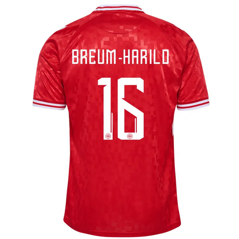 Danxen Kid Denmark Tobias Breum-Harild #16 Red Home Jersey 24-26 T-Shirt