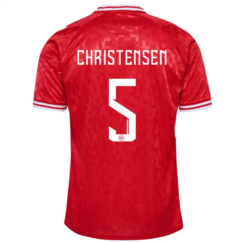 Danxen Kid Denmark Aske Christensen #5 Red Home Jersey 24-26 T-Shirt