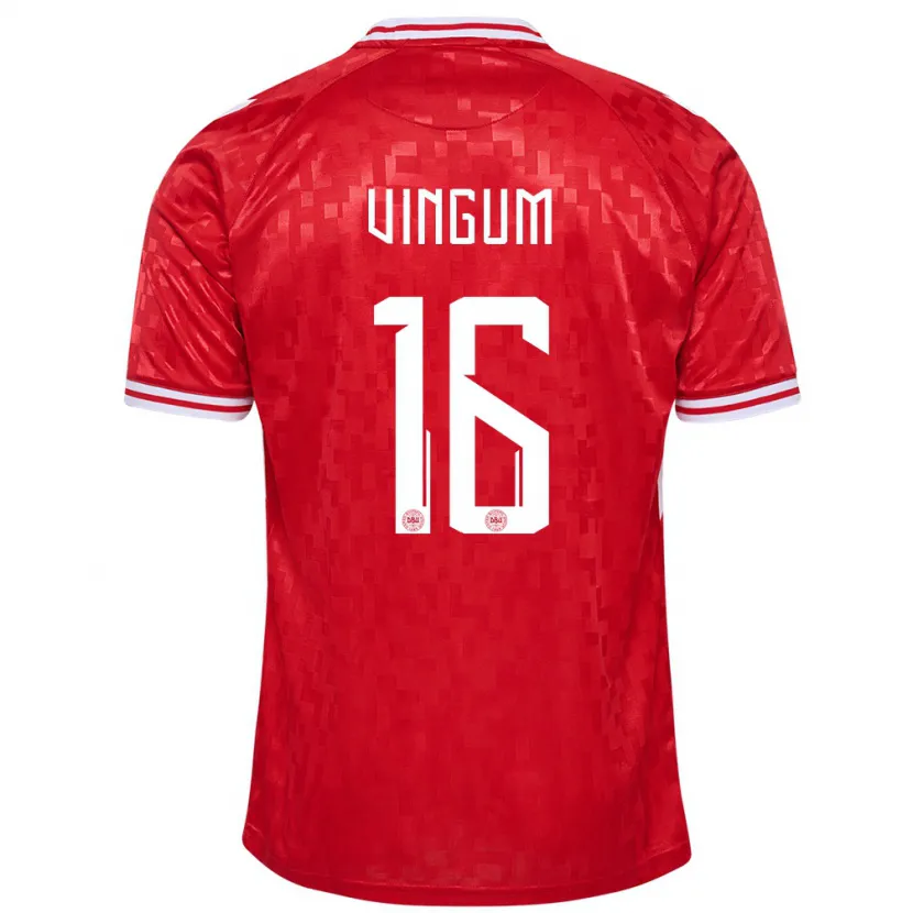 Danxen Kid Denmark Alberte Vingum #16 Red Home Jersey 24-26 T-Shirt