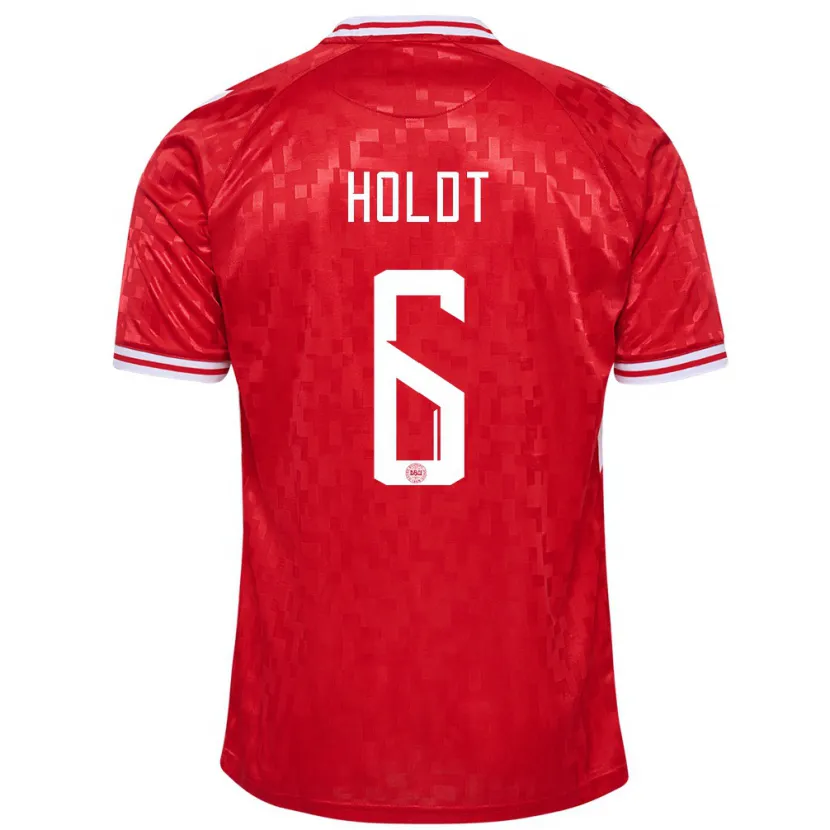 Danxen Kid Denmark Olivia Holdt #6 Red Home Jersey 24-26 T-Shirt