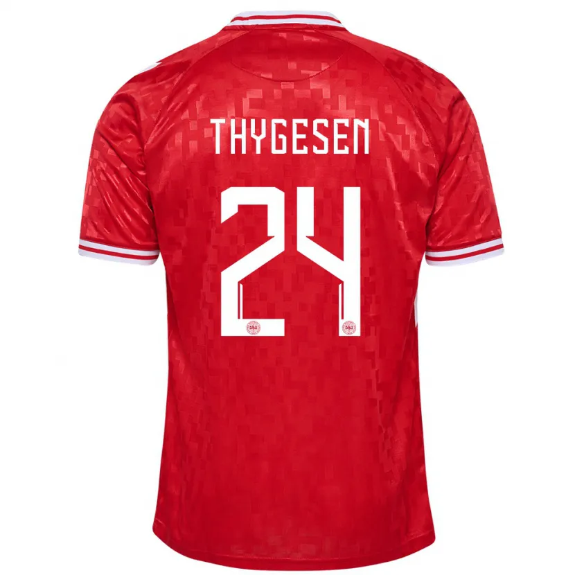 Danxen Kid Denmark Sarah Thygesen #24 Red Home Jersey 24-26 T-Shirt