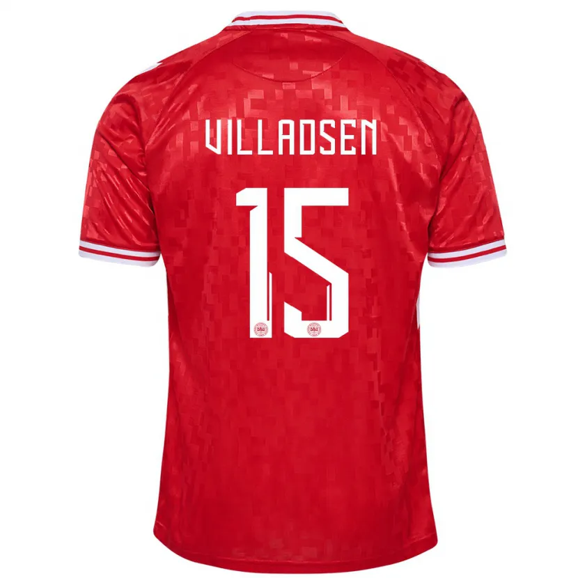 Danxen Kid Denmark Oliver Villadsen #15 Red Home Jersey 24-26 T-Shirt