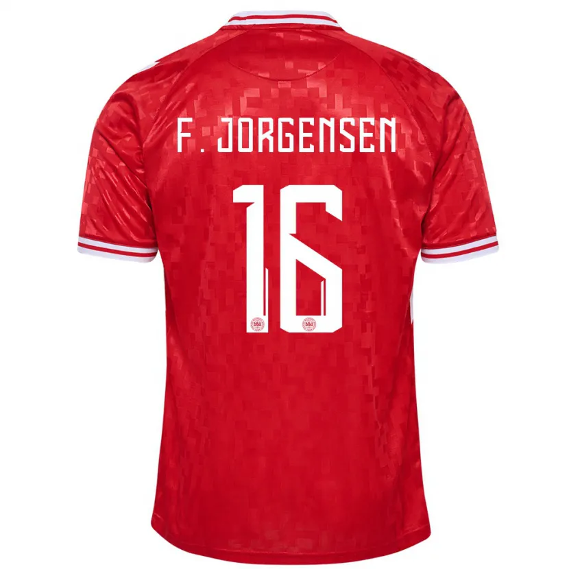 Danxen Kid Denmark Filip Jorgensen #16 Red Home Jersey 24-26 T-Shirt