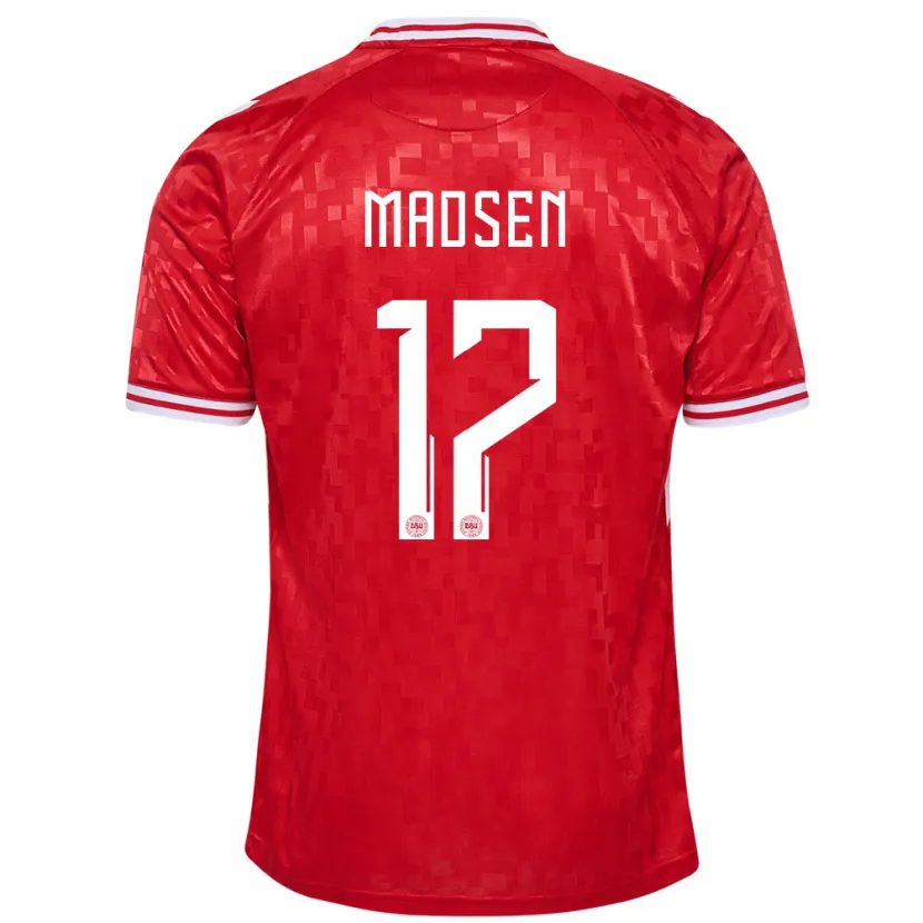 Danxen Kid Denmark Nicolas Madsen #17 Red Home Jersey 24-26 T-Shirt